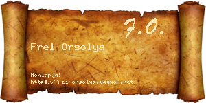 Frei Orsolya névjegykártya