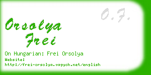 orsolya frei business card